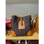 Handmade thickened vegetable-tanned leather women's bucket bag